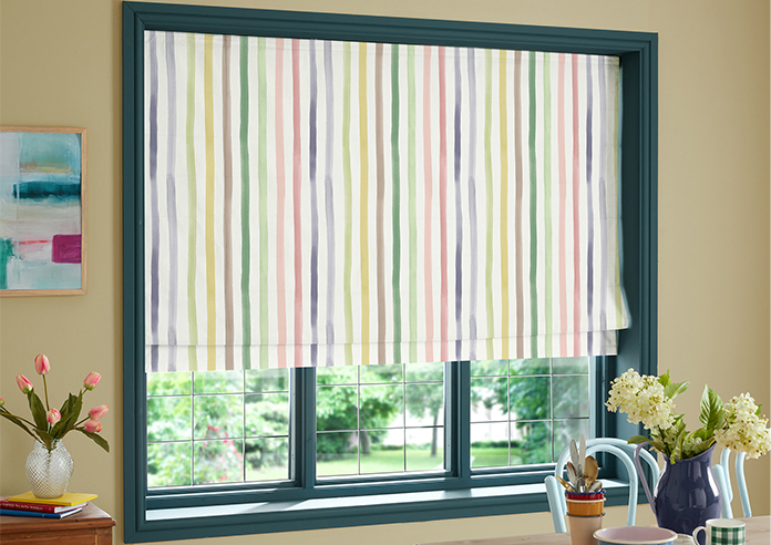 Bluebellgray Watercolour Stripe, Tetbury - Roman Blind - Image 5
